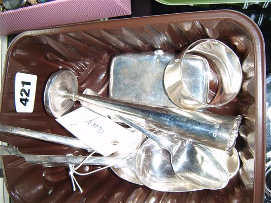 4 silver table spoons etc